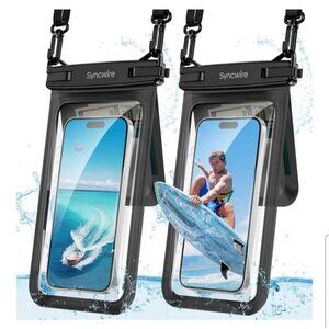 SYNCWIRE Waterproof Phone Case, 2-Pack IPX8 Double Space Waterproof